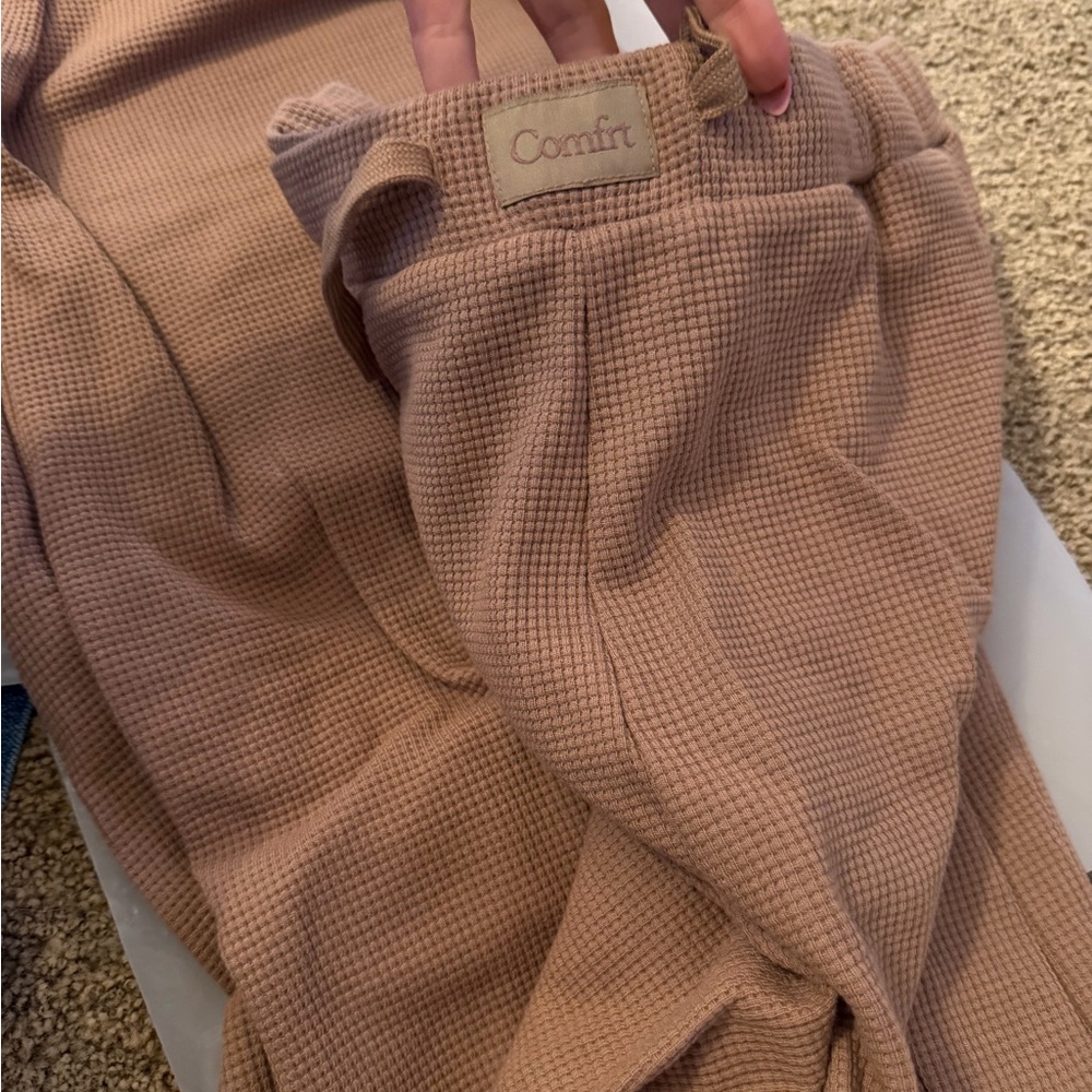 Comfit Waffle Pants in Truffle
